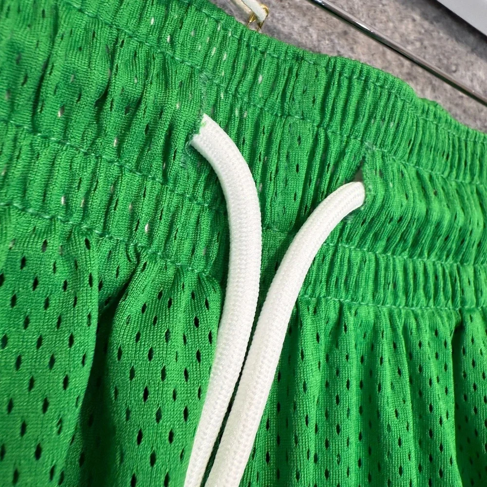 Full Send Nelk Boys Mesh Basketball Shorts Mens XL Green Lined Stretch‎ Jersey